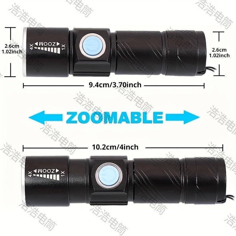 395 LED UV Torch Flashlight Light USB Rechargeable Ultra Violet Blacklight Zoom