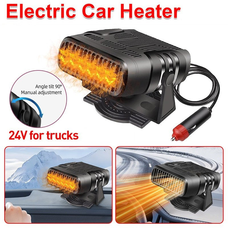 200W Electric Car Heater 24V DC Heating Fan Defogger Defroster Demister Portable