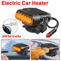 200W Electric Car Heater 24V DC Heating Fan Defogger Defroster Demister Portable