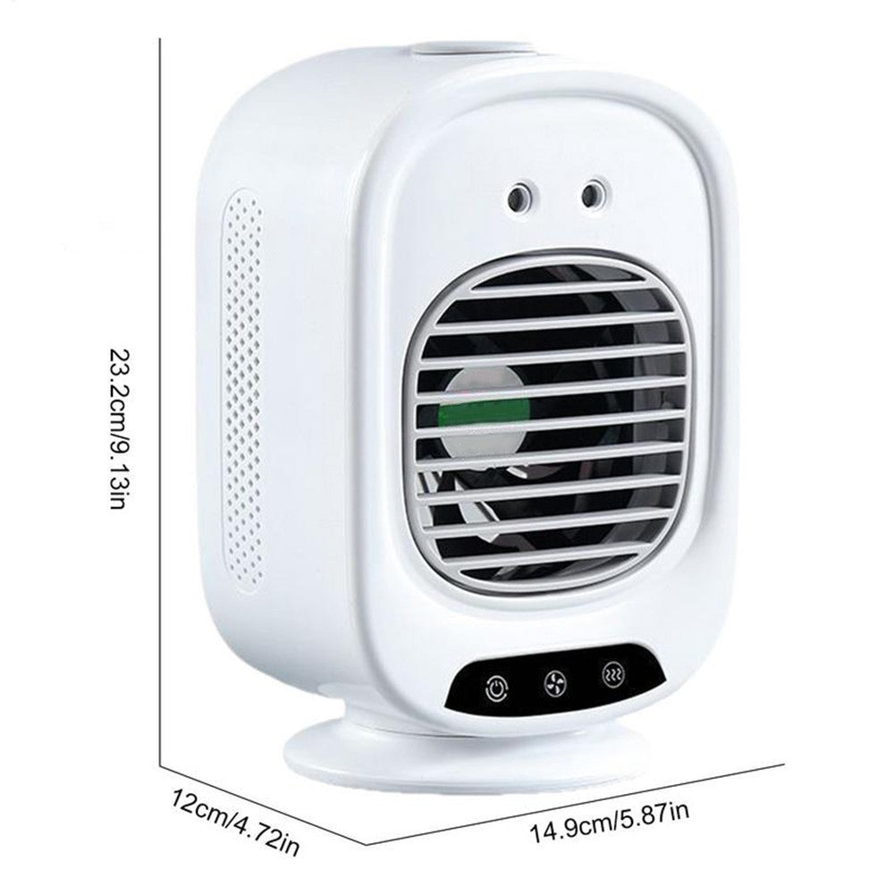 Compact Portable Air Conditioner Fan USB Air Cooler with Water Humidifier