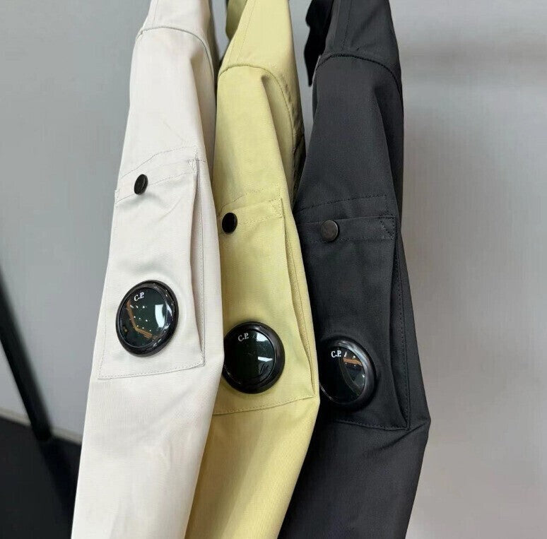 🔥C. P COMPANY Long Sleeve Zip Up Lens Overshirt/Jacket UK New Black ＆ White⭐
