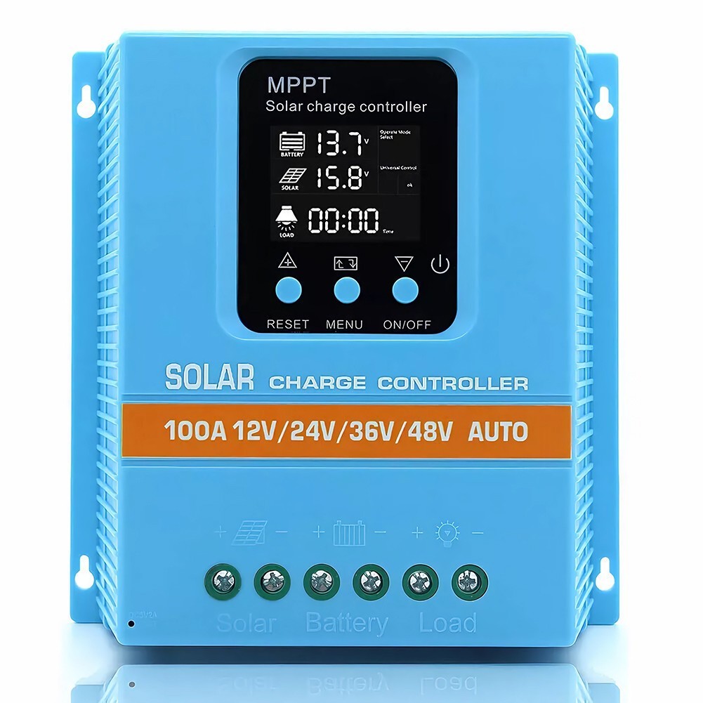 Upgraded 100A MPPT  48V-12V Solar Charge Controller Solar Panel Charge Regulator