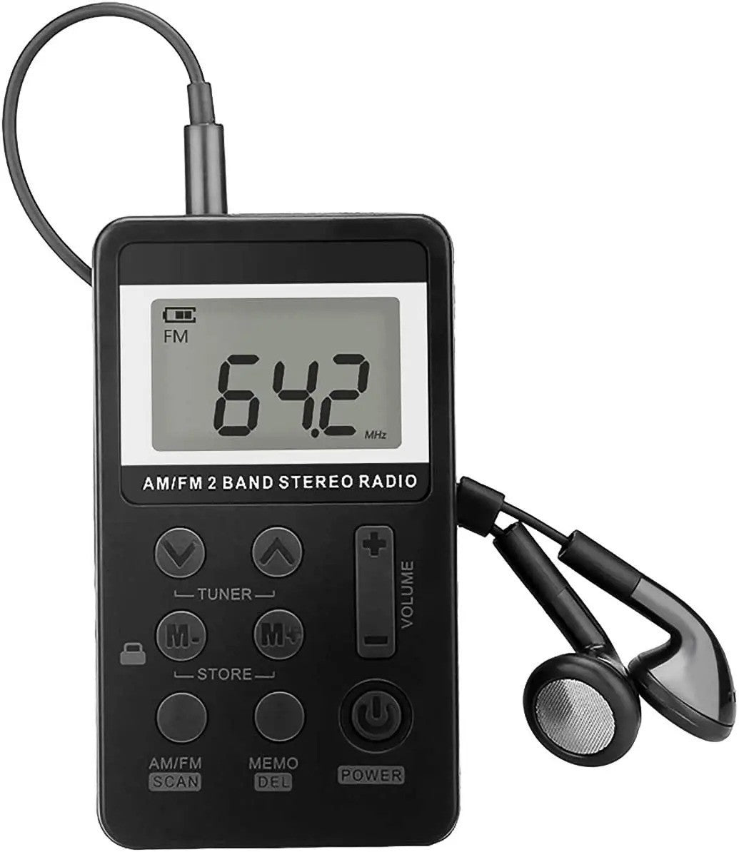 Portable Mini Digital AM/FM Radio Personal LCD DSP Digital Tuning Stereo Player