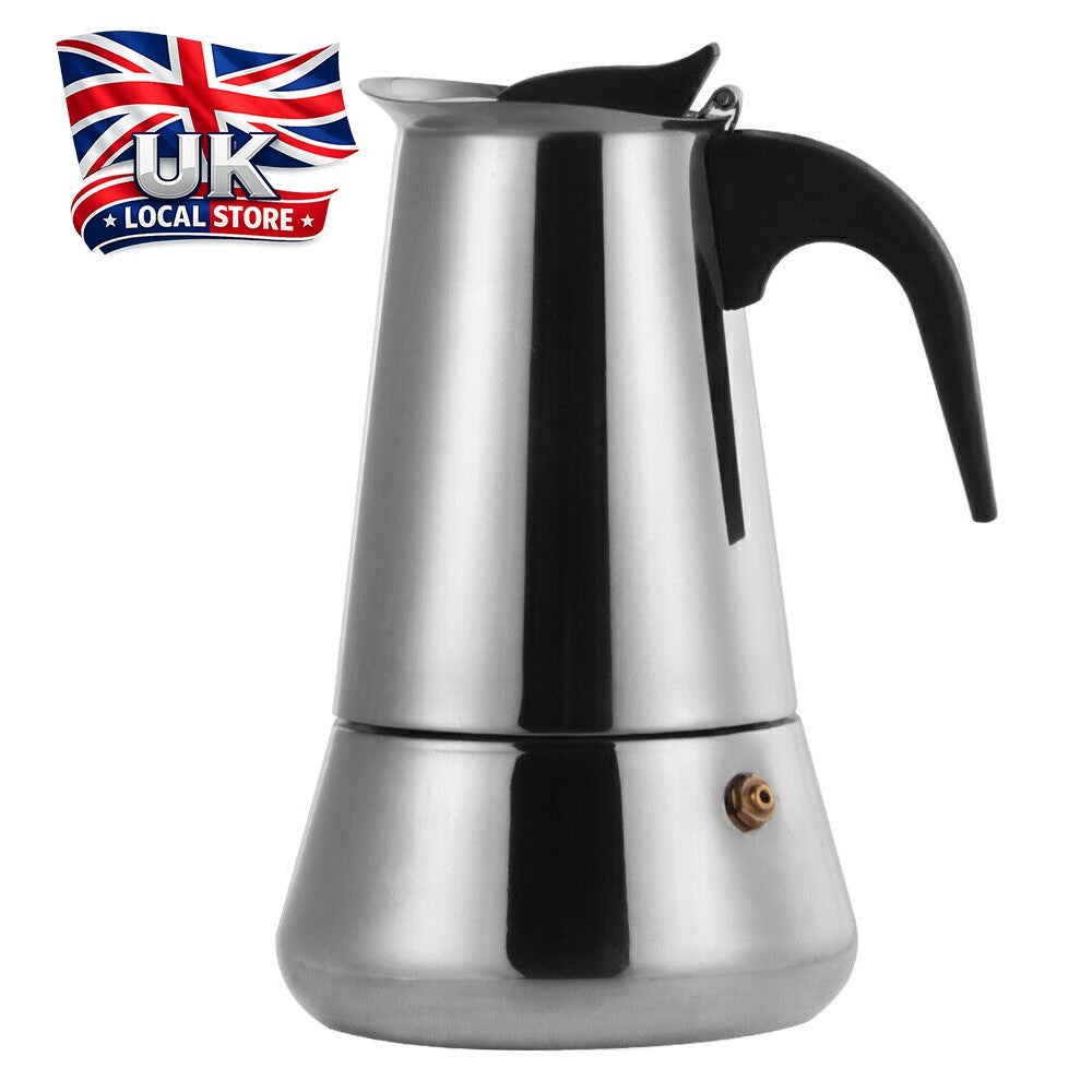 450/6000ml Moka Pot Espresso Maker Stainless Steel Stovetop Cafe / Coffee Maker