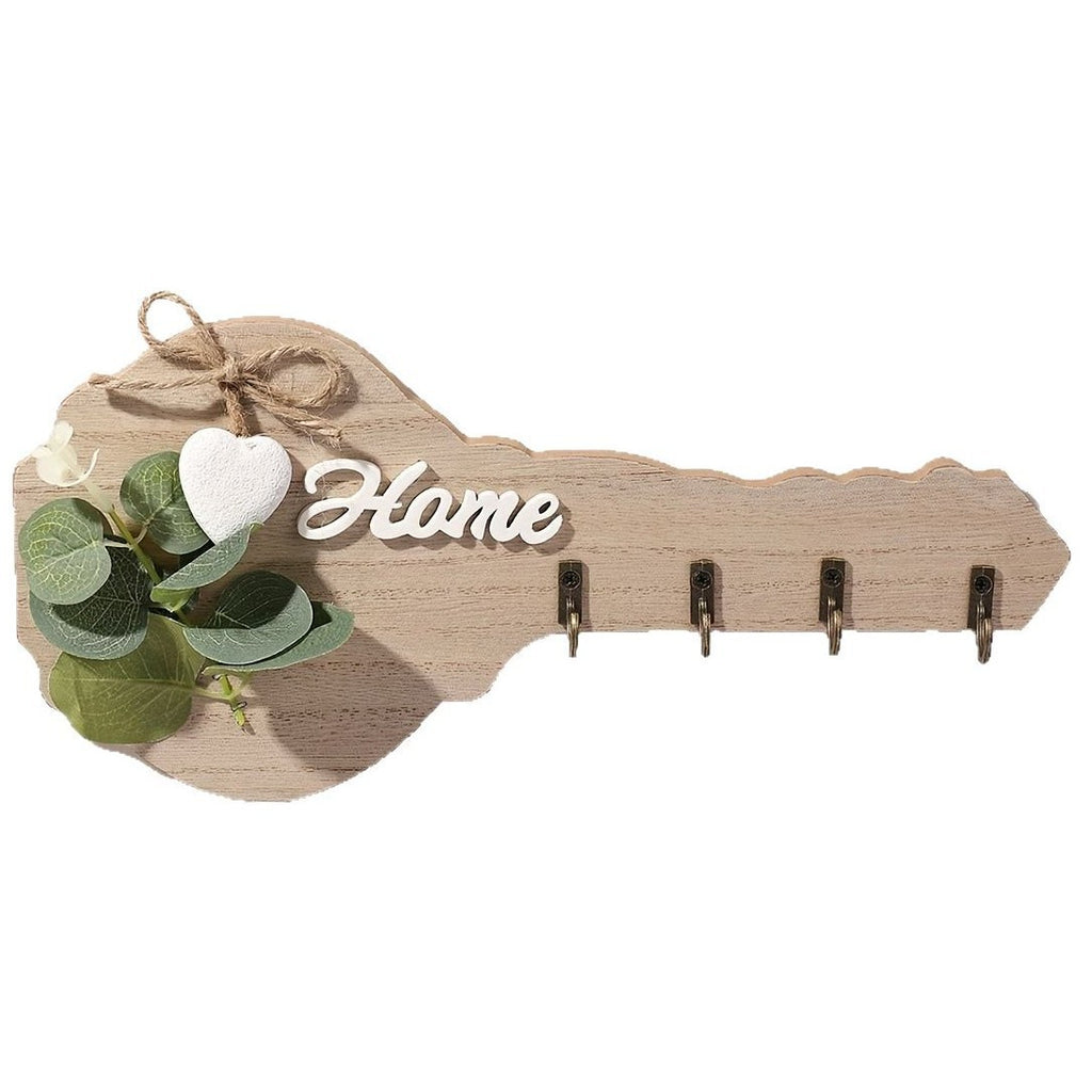 Wall Mounted Key Home Design Decorative 4 Hooks Wooden Key Holder