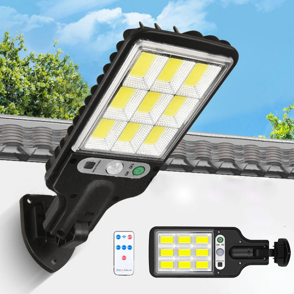 4PCS 6000W LED Solar Street Wall Light PIR Motion Sensor Outdoor Street Lamp