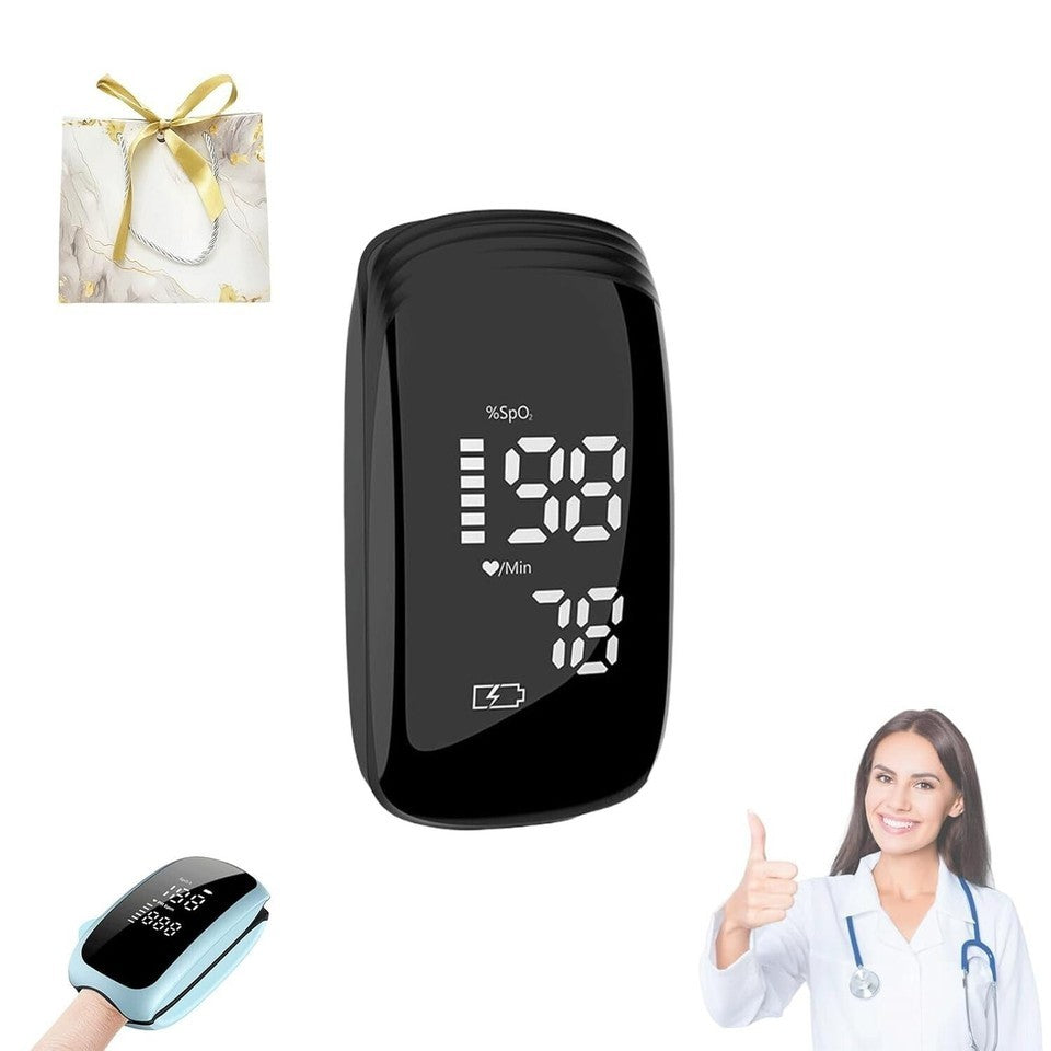 Rechargeable Finger Pulse Oximeter LED Blood Oxygen SpO2 Monitor Heart Rate New
