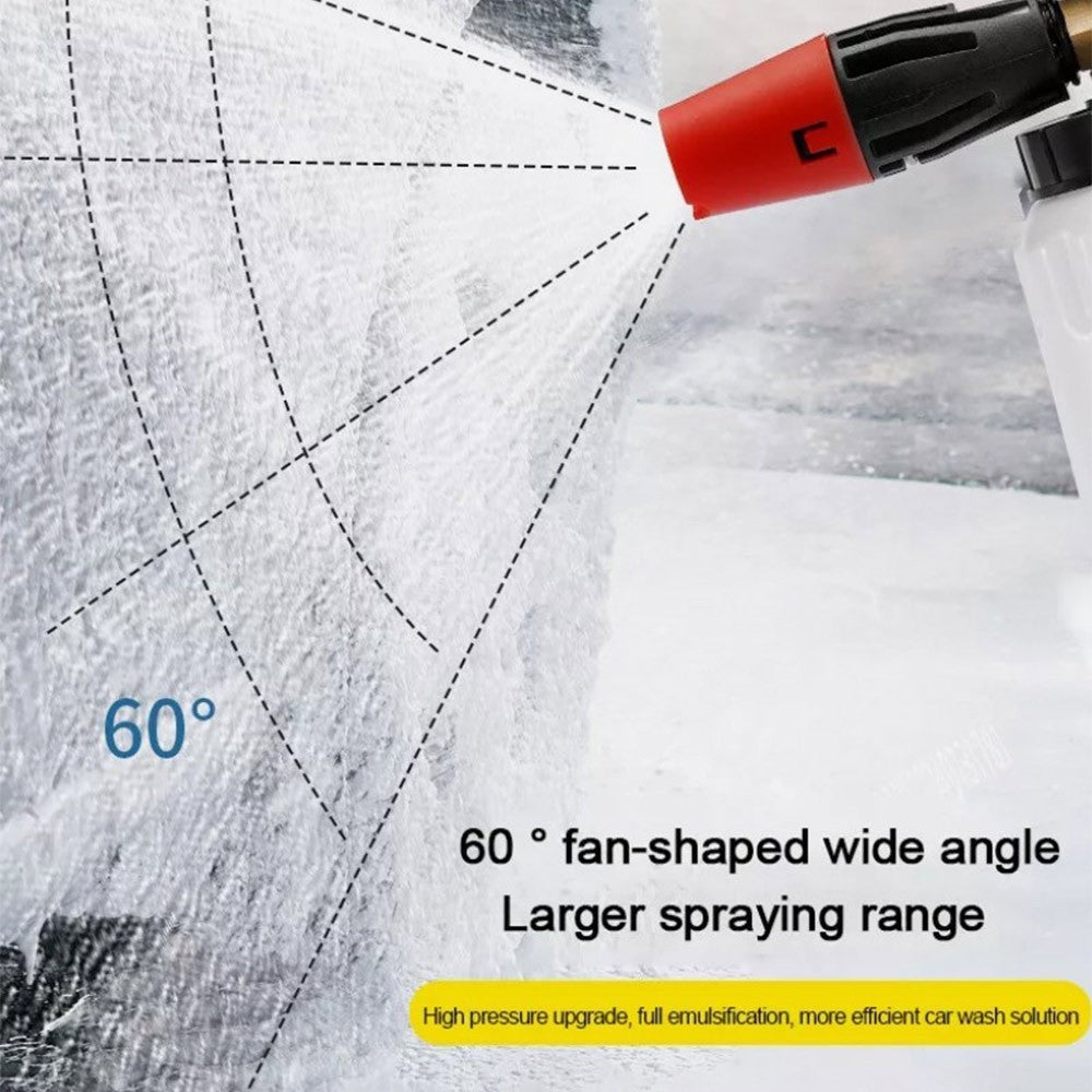 1000ML 1/4" Quick Release Snow-Foam Lance Pressure Washer Gun Soap Bottle Cannon