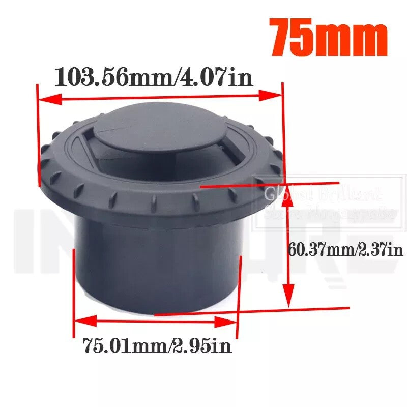 60/75mm Heater Pipe Ducting Piece Warm Air Outlet Vent For Webasto Diesel Heater