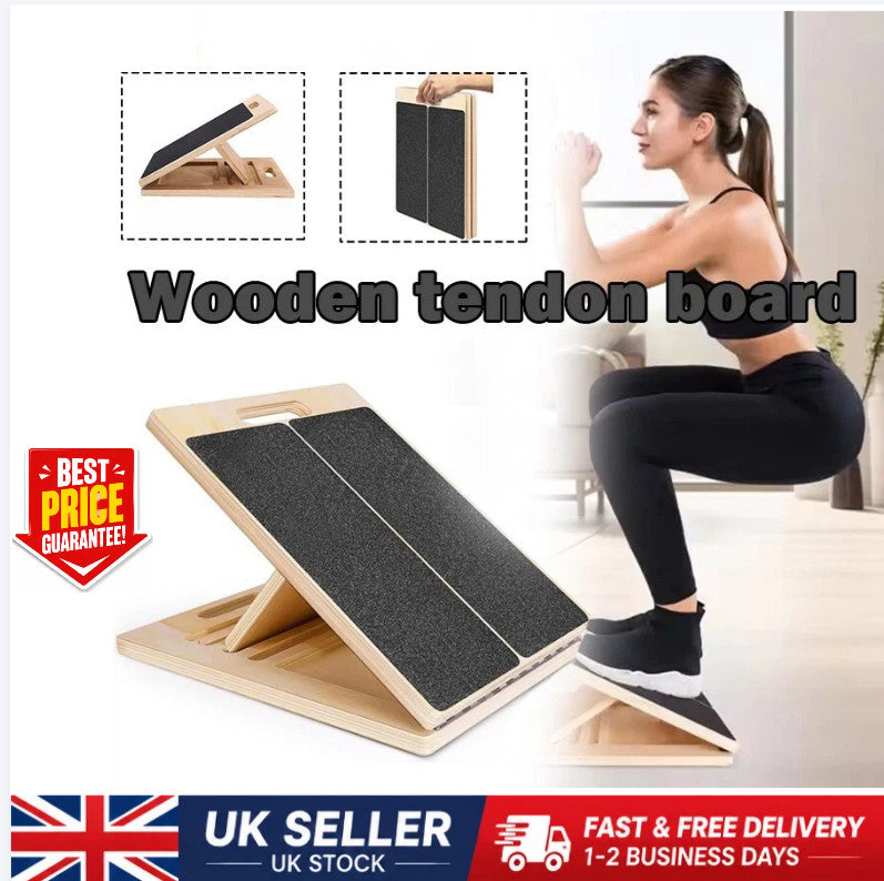 Wooden Slant Board Calf Stretcher Folded for Yoga Workout Calf Incline Board.