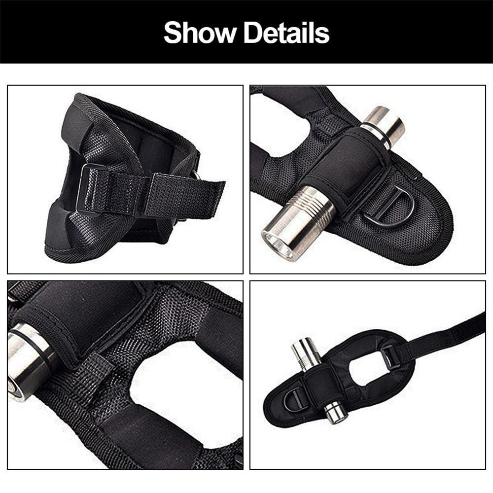 Torch Holder Wrist Strap Glove Diving Flashlight Gloves  Flashlight Glove Holder