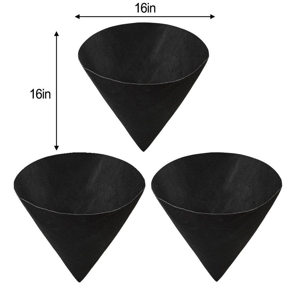 Breathable Cone Shaped Liners for Planting Set of 3 Moisture Management