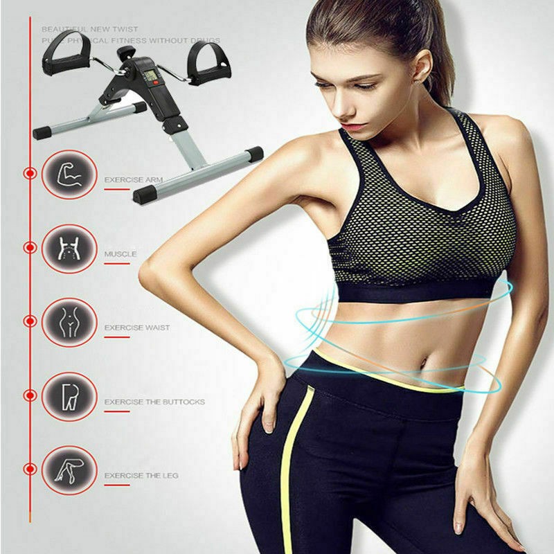Mini Foldable Folding Exercise Bike for home use pedal sit down LCD Log calories