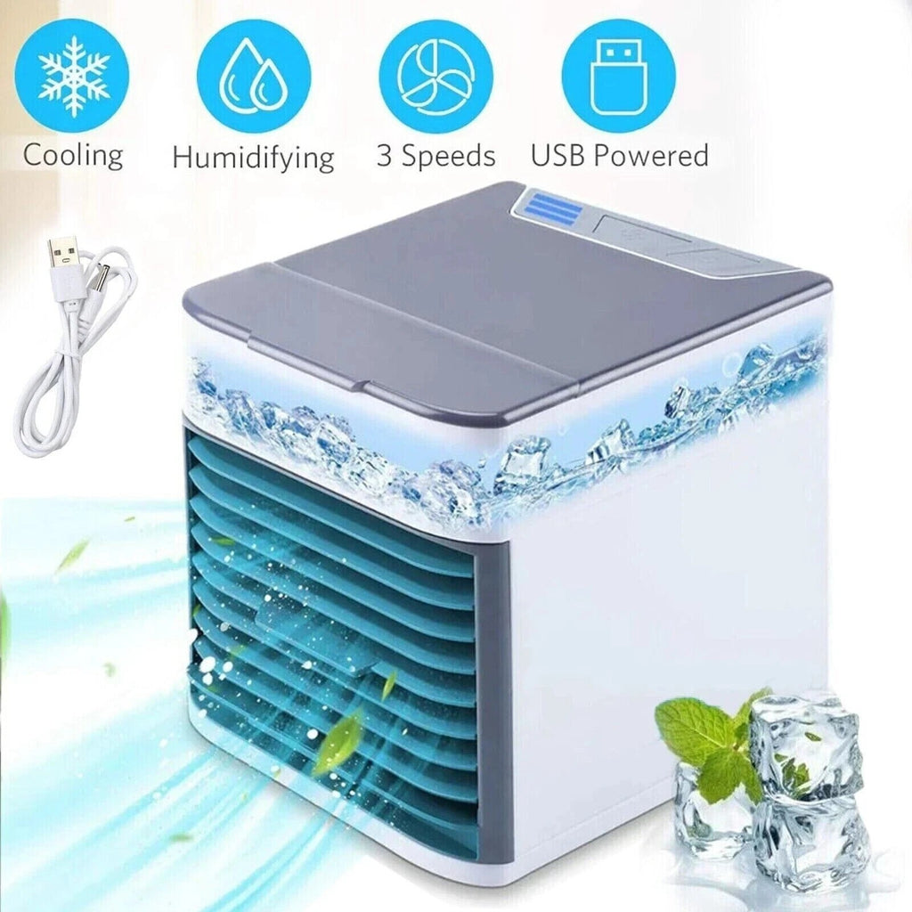 Portable Mini Air Cooler Water-Cooled Air Conditioning Unit Low Noise Fan UK