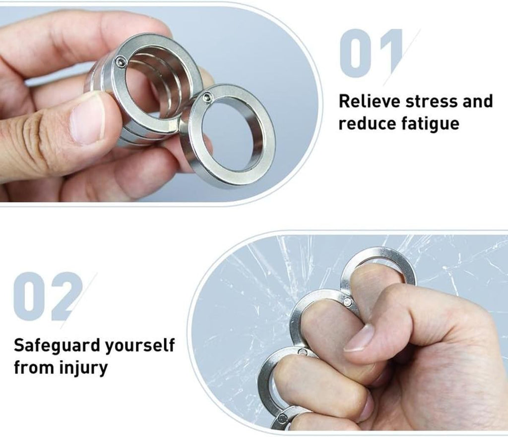4 Finger Foldable Fidget Toy for Stress & Anxiety Spoven Folding Finger Ring