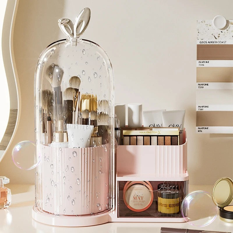 Sliding Lid Toothbrush Organizer,Rotating Toothbrush Holder,Porta Cepillos
