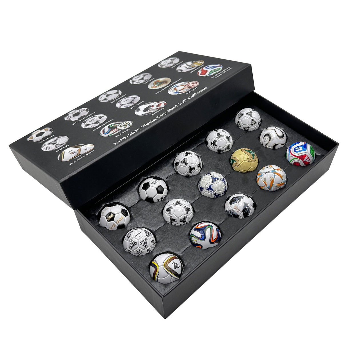 Historical FIFA World Cup Soccer Mini Ball Set 1970-2026 Collection Gift UK