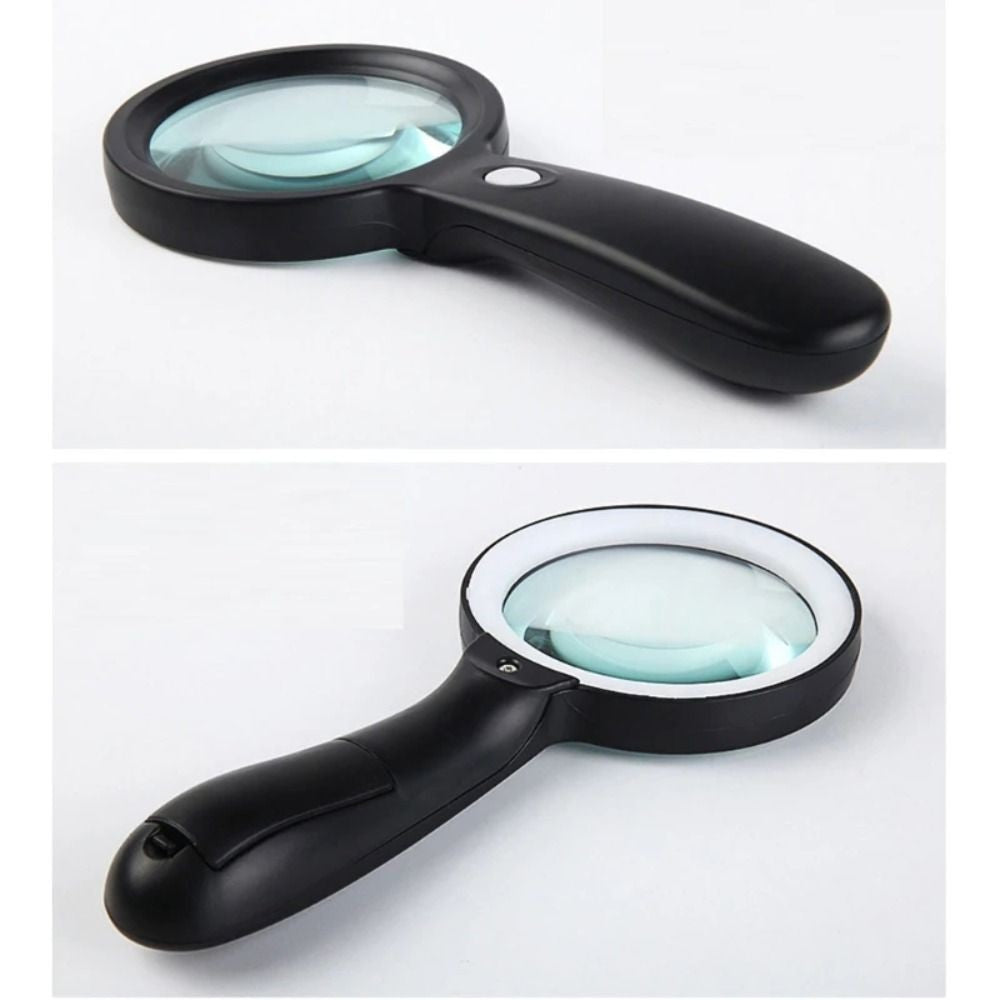 10X Hand held Large Reading Magnifying Glasses with 2 LED Illuminated Light