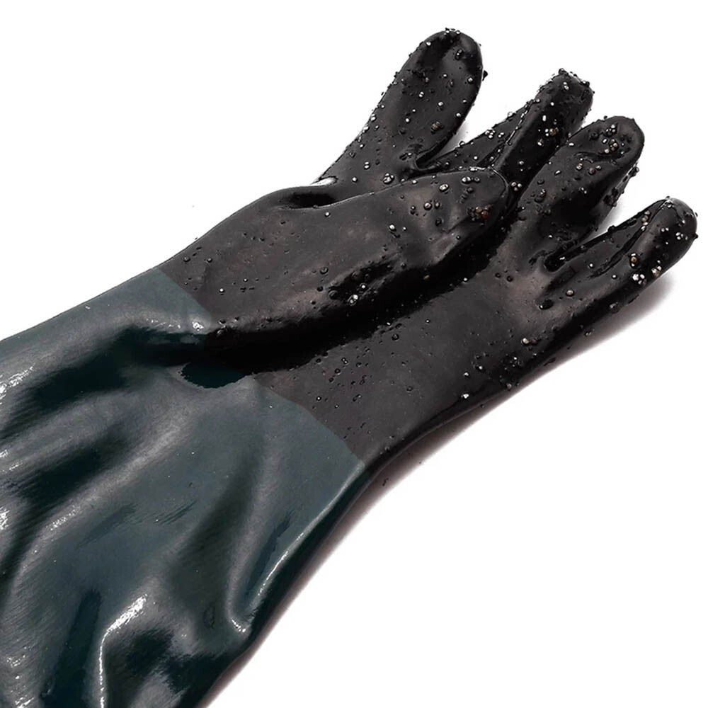 24'' Rubber Sandblasting Working Gloves For Sandblaster Cabinet Sand Blasting