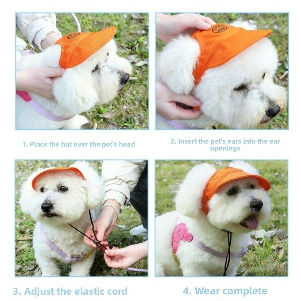 Cotton Cat Sunscreen Hat With Ear Holes Pet Sun Cap Dog Baseball Hat  Travel