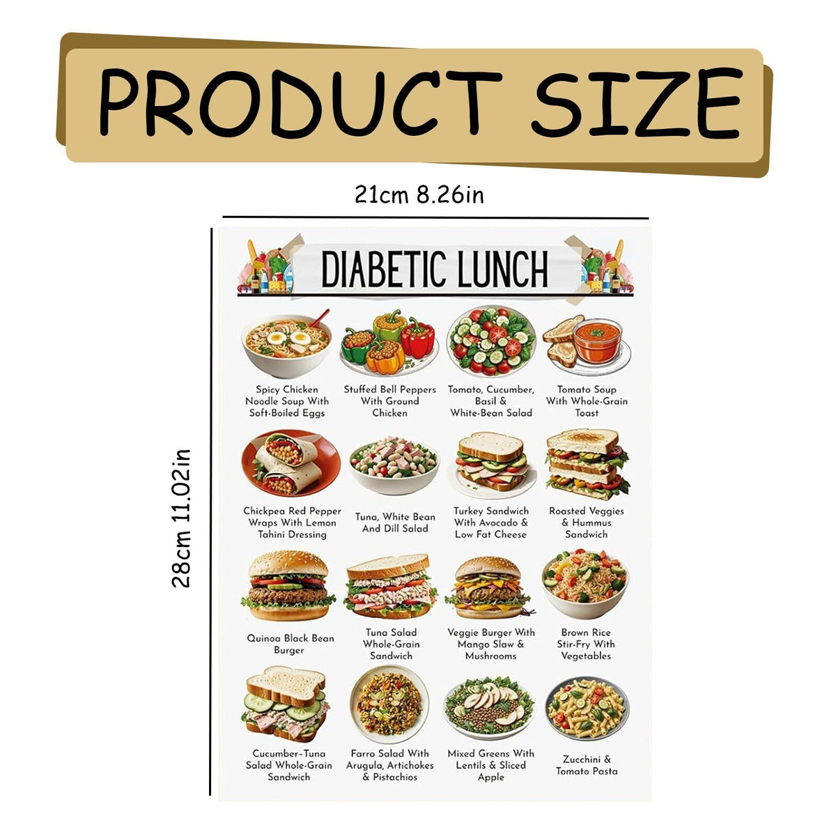 12PCS Laminated Diabetes Healthy Food List Meal Planning Reference Pamphlet