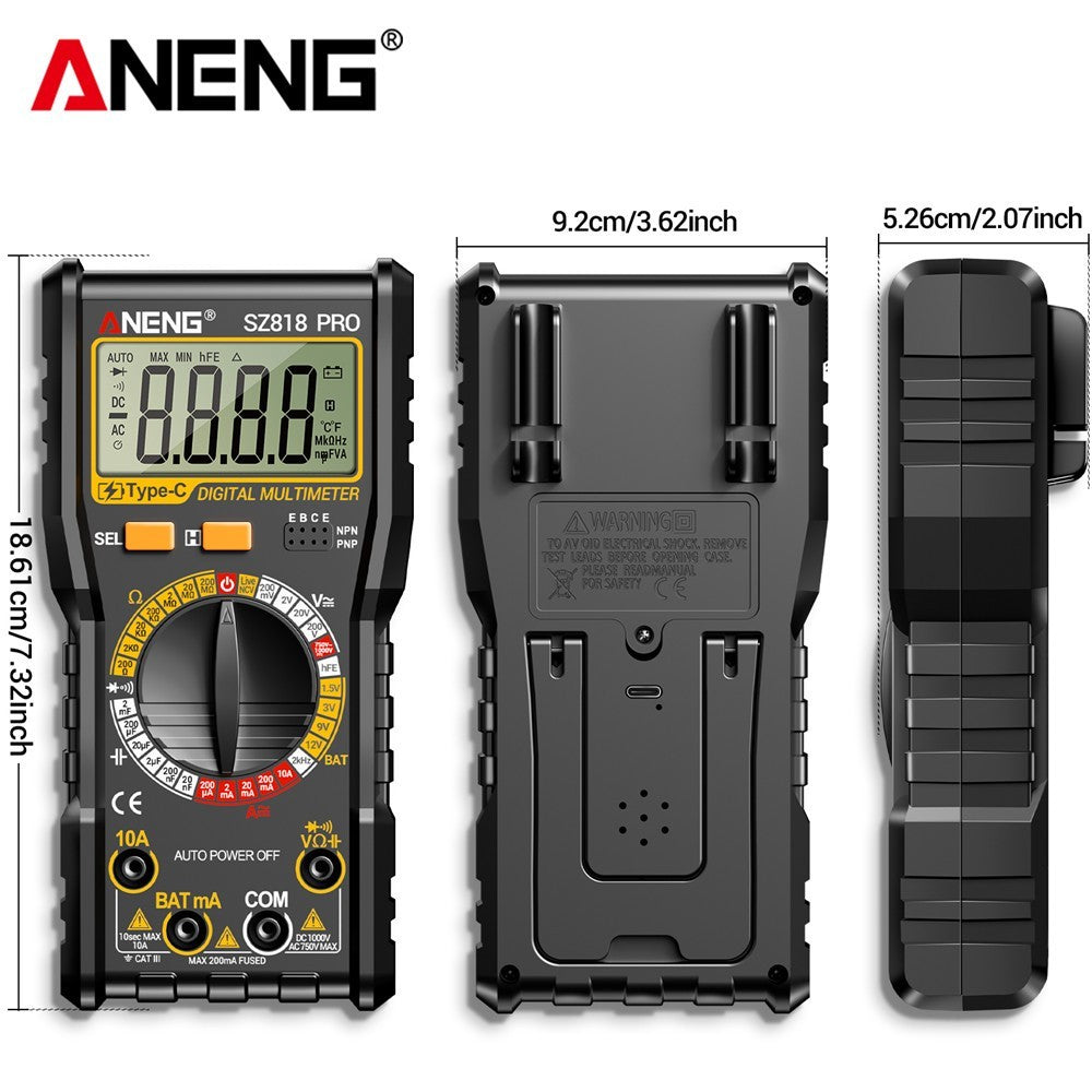 💥Rechargeable Digital Multimeter Voltmeter Ohmmeter Ammeter Multi Tester Meter