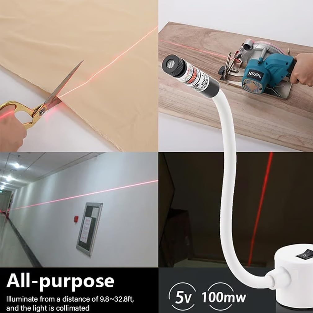 Magnetic Positioning Quilting Laser Light for Sewing Machine Straight Guide 5MW
