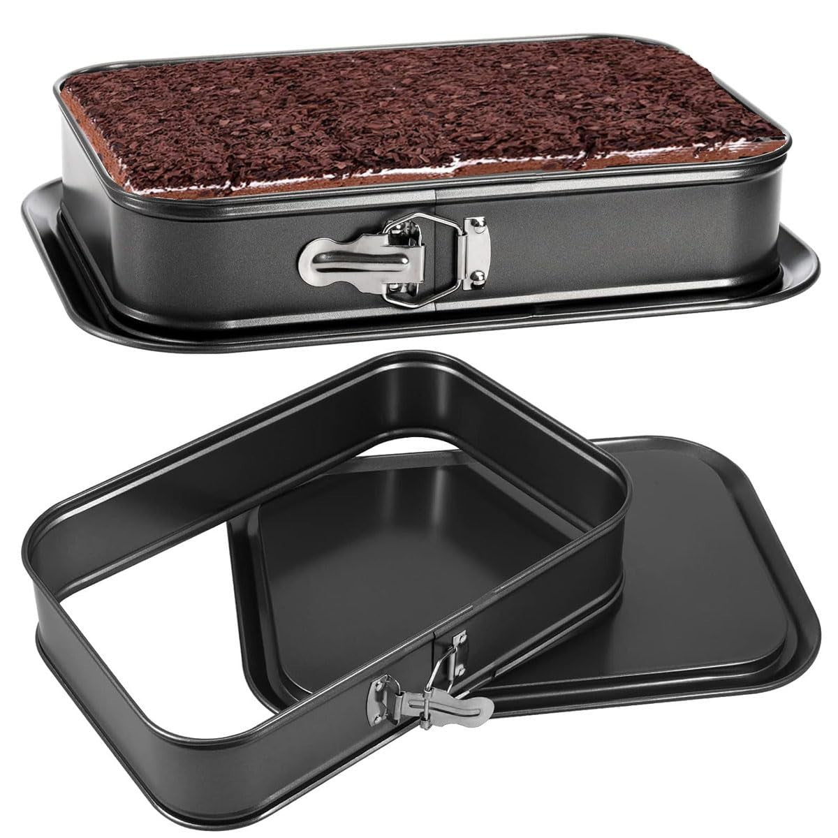 Cake Tin 39 x 28 cm Rectangular Non Stick Spring Form Baking Bake Tray Bakeware
