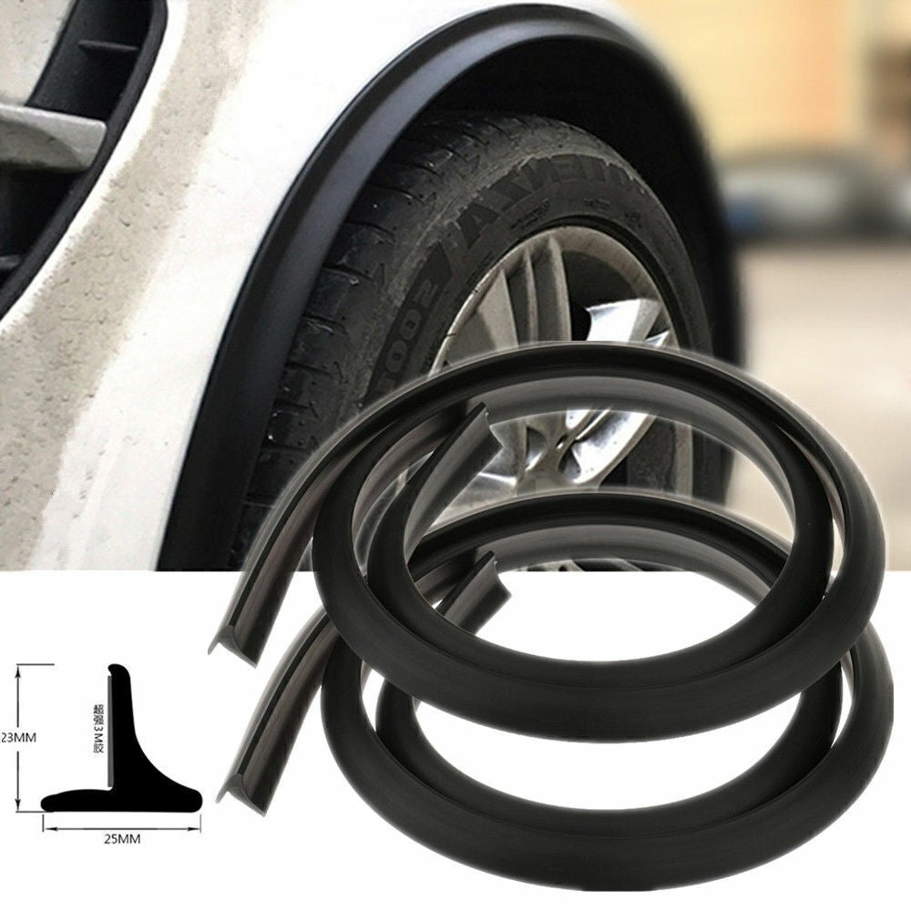 2X 1.5m car wheel arch extensions mudguard rubber profile trim strips universal