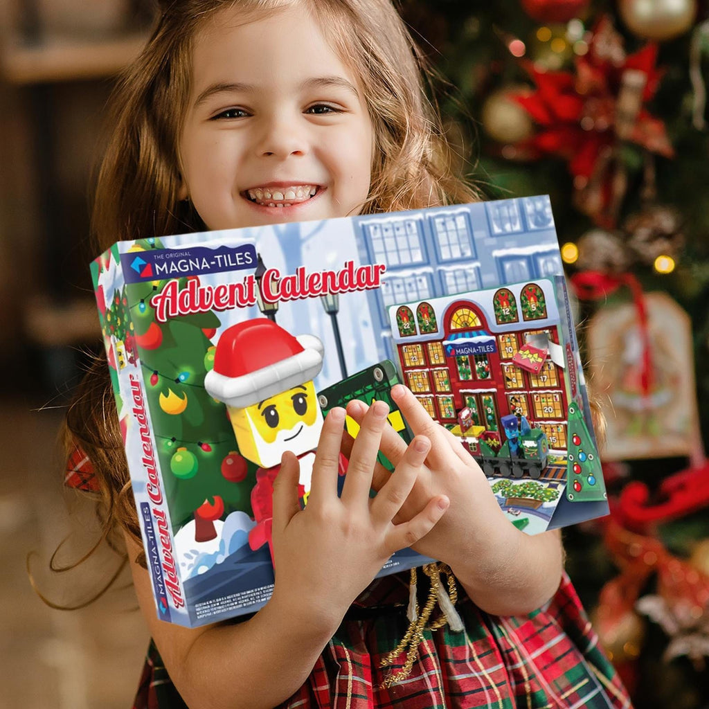 MAGNA-TILES Advent Calendar 24-Piece Magnetic Construction Set Christmas Gift
