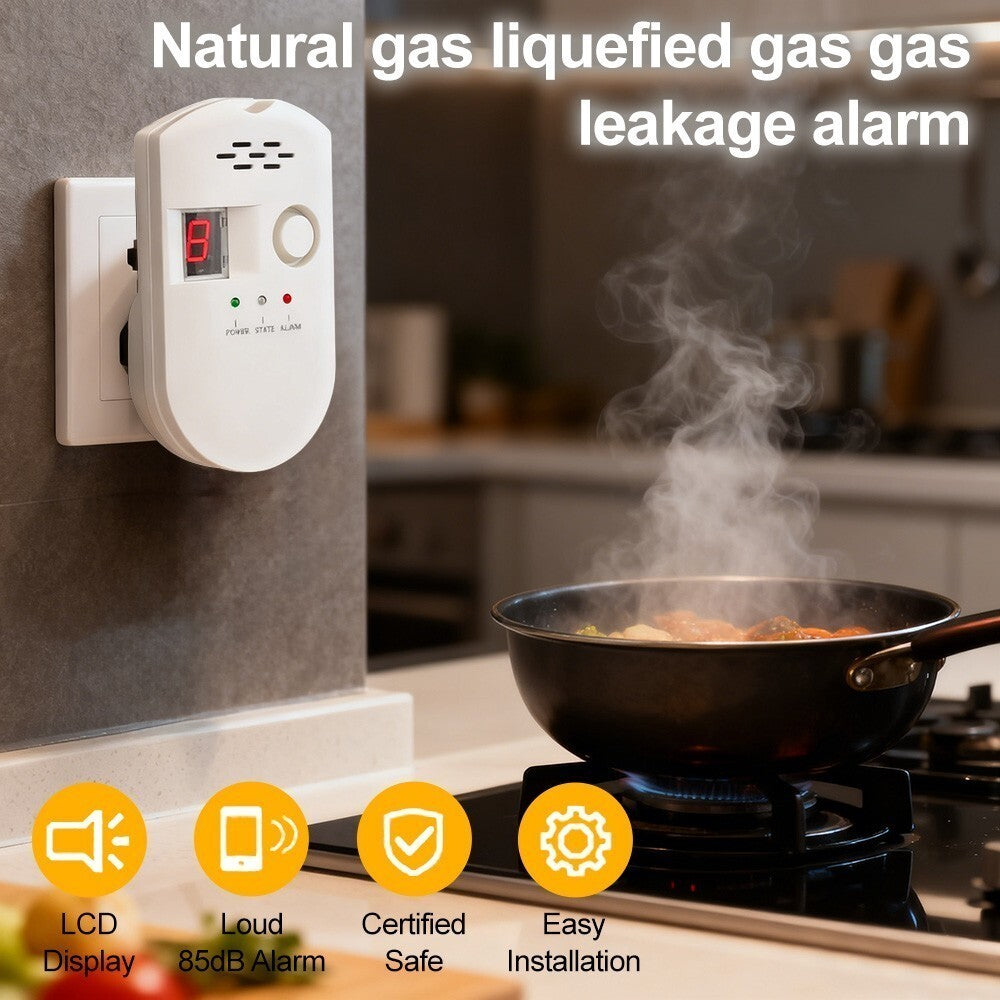 Gas Leak Detector LPG Gas Alarm Sensor Natural Gas Leak Detector Home & Kitchen