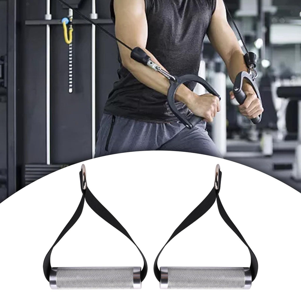 Fitness Metal Cable Handles Workout Handles 14cm with Metal D Buckle for Fitness