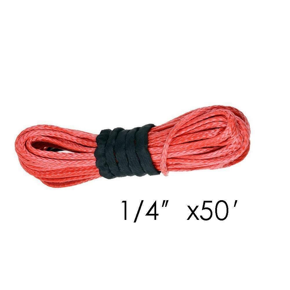 6MM x 15M Synthetic Winch Line Cable Rope 10000 LBS Universal for Car ATV UTV #F
