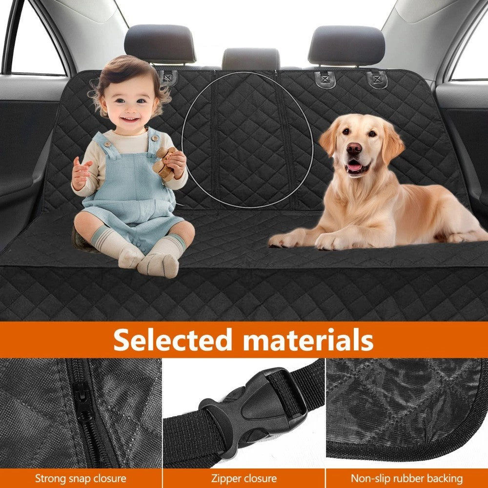 Car Rear Back Seat Cover Pet Dog Protector Mat Non-slip Waterproof Cushion UK