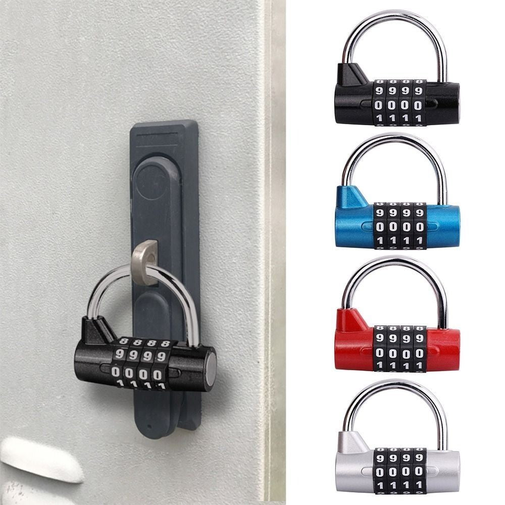 Zinc Alloy Combination Lock 4 Dial Digit Number Code Lock Password Lock Travel