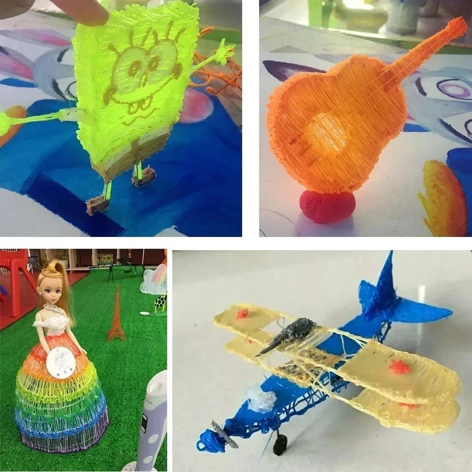 3D Printing Pen Kids Bundle - 350 ft PLA Birthday Gift set for Creative Minds