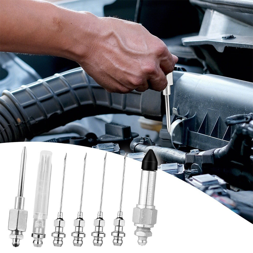 7pcs Grease Gun Injector Needle Dispenser Nozzle Attachment Coupler Adapter Tool