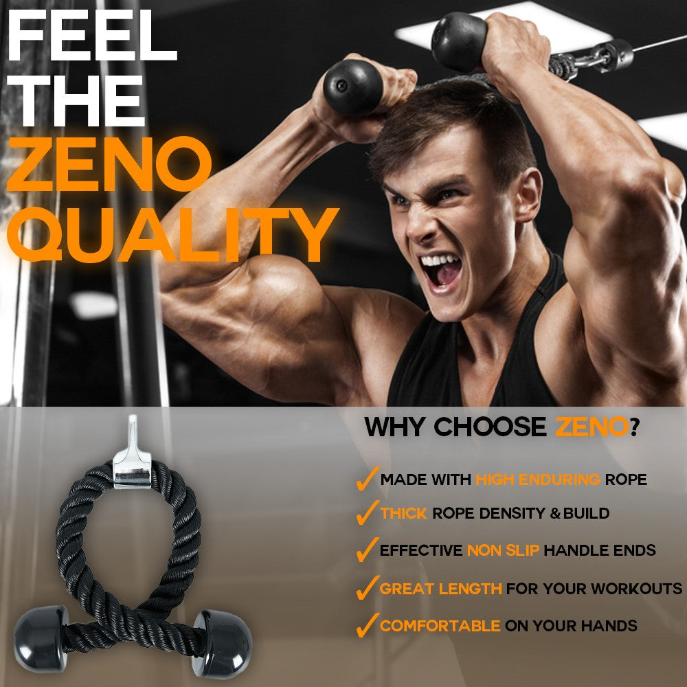 PULL DOWN ROPE BICEP ROPES CABLE ATTACHMENT HANDLE GYM MULTIGYM LAT TRICEP HOME
