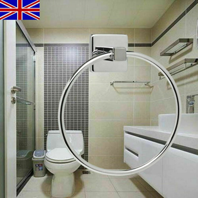 Polished  Bathroom Toilet Roll Holder and Towel Ring Set Fittings