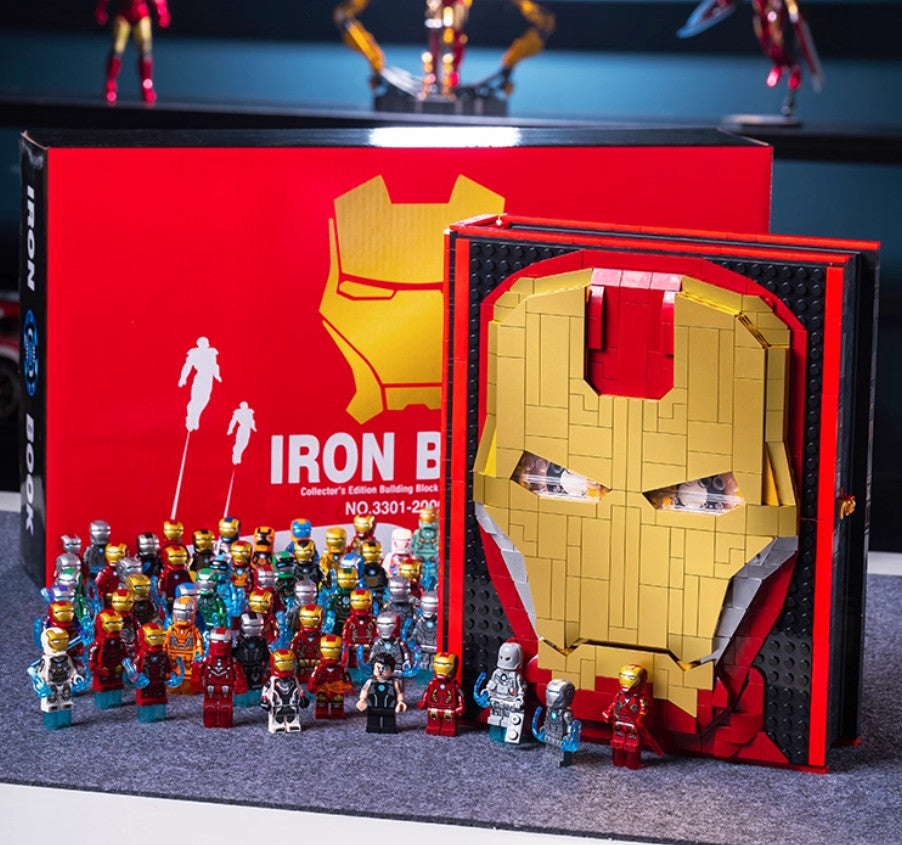 MOC IronBook Building block man book Commemorative Handbook Puzzle Toy