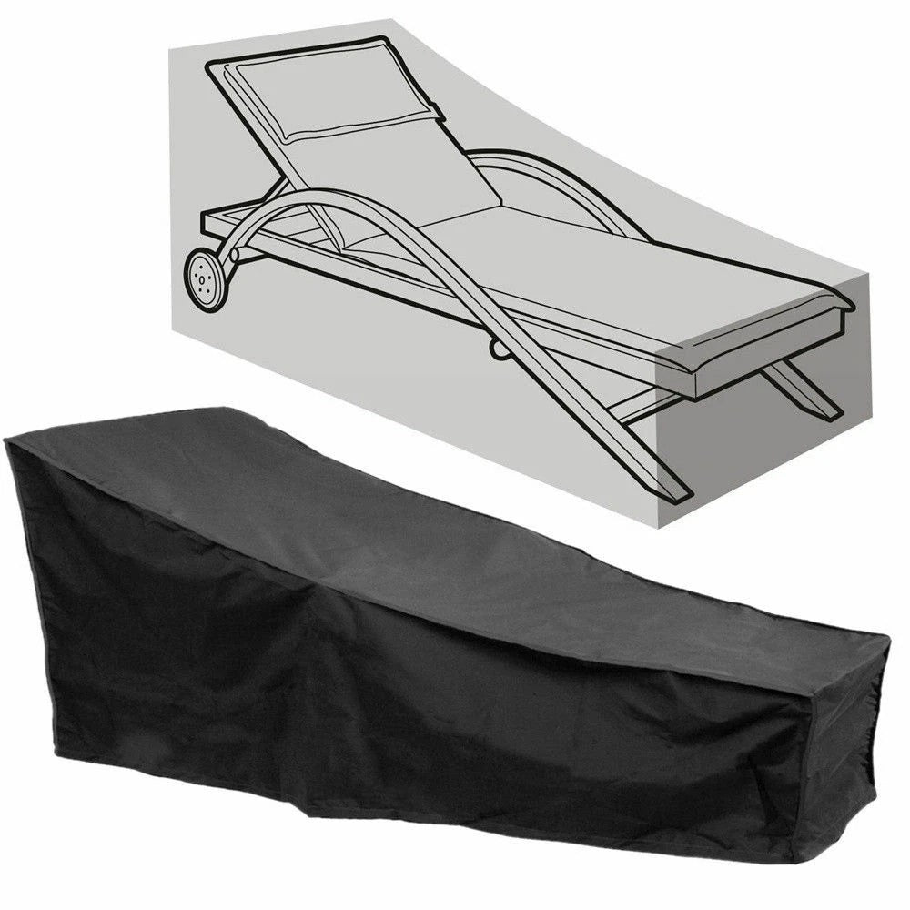 210D Waterproof Sunbed Sun Lounger Cover Outdoor Garden Furniture Patio Rattan
