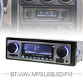 Retro Vintage Style Car Bluetooth Radio / Head Unit - Stereo - MP3 USB/AUX/SD/FM