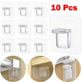 Shelf Bracket Support 10x Plastic Self Adhesive Wardrobe Cabinet Shelves Holders