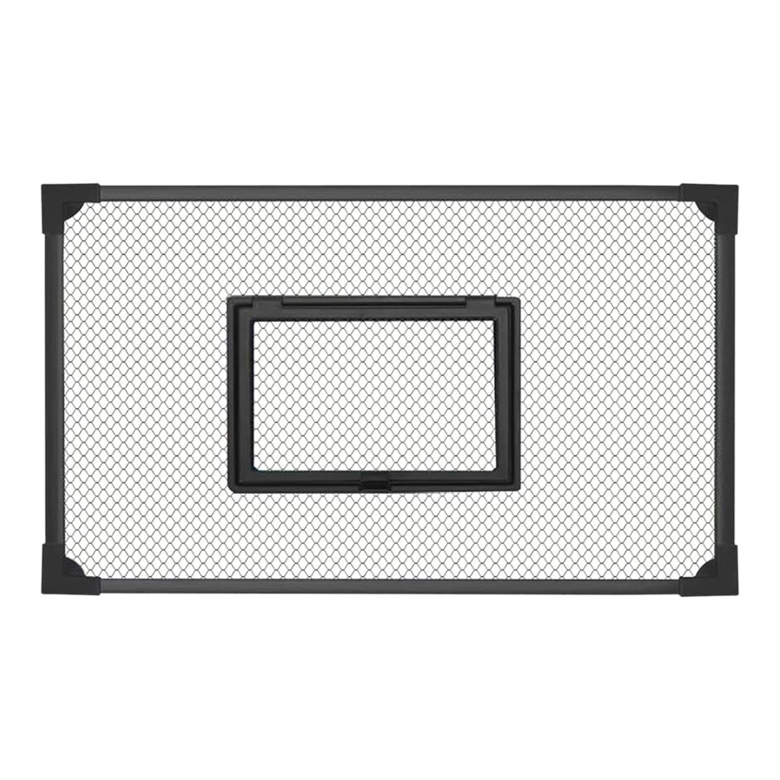 Fish Tank Lid Self Assembly Anti Jump Net Cover Magnetic Black Aquarium Hood