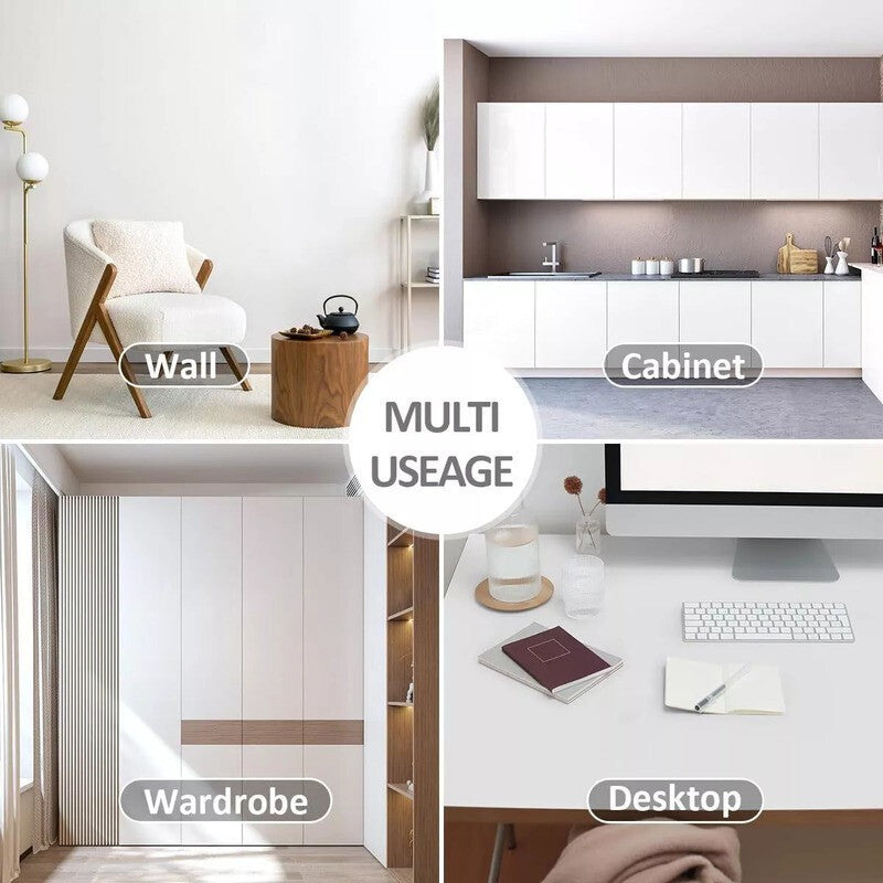 10M Thicken Self-Adhesive Thermal Insulation Linen Wall Sticker Plain Wallpaper