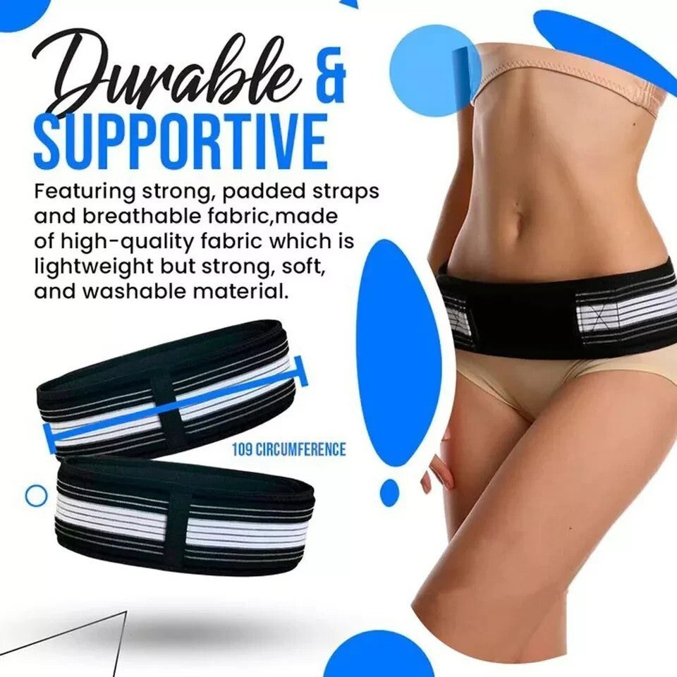 Sacroiliac SI Joint Hip Belt Pelvic Lower Back Support Belt for Women & Men UK