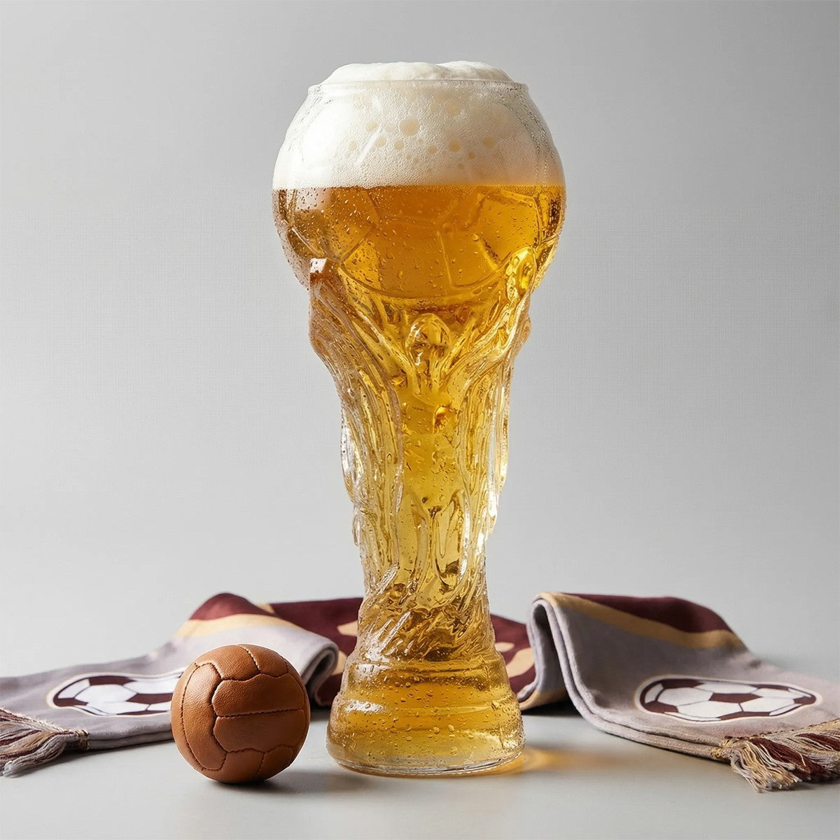 450/600/800ml Football Trophy Beer Glass Cup World Cup Shape Drinking Mug Clear