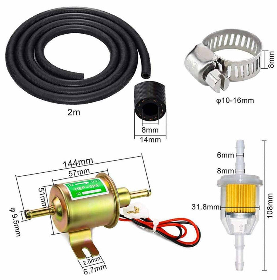 HEP-02A Petrol Gas Diesel Car 12V Universal Low Pressure Electric Fuel Pump B