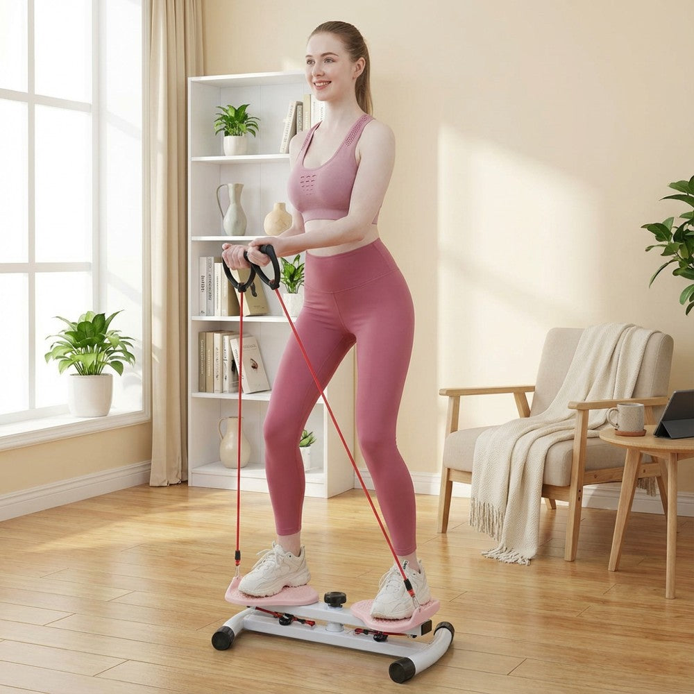 Waist Twisting Exercise Board with Handle for Fitness