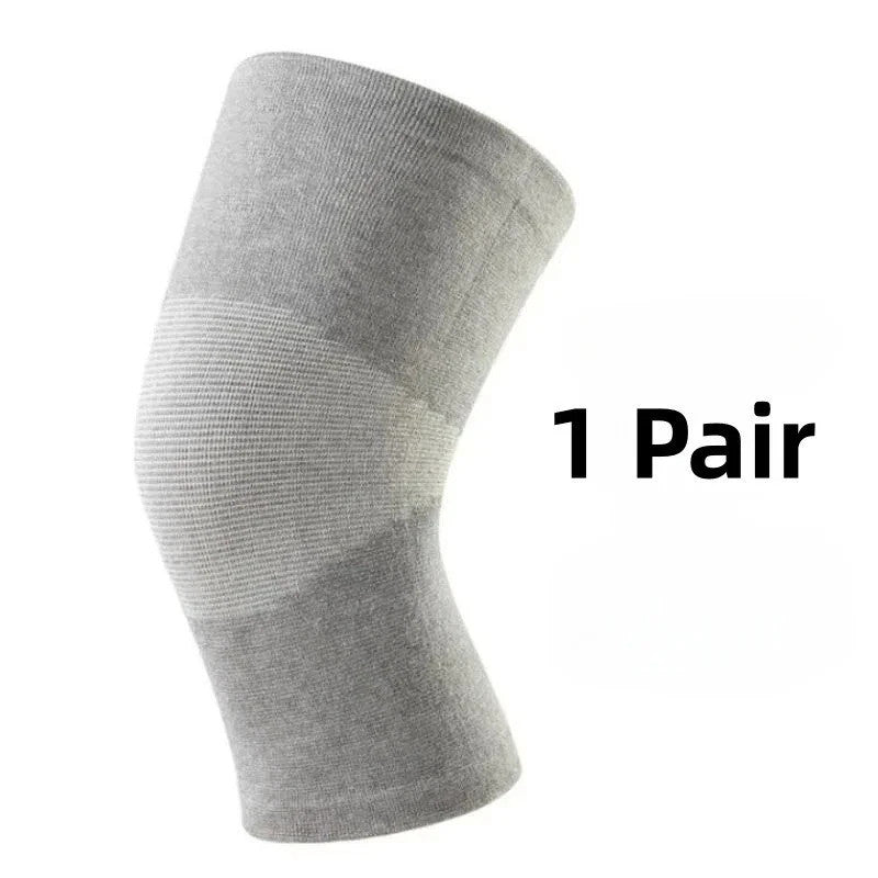 1Pair Knee Support Bamboo Compression Sleeve Arthritis Pain Relief Joint Support